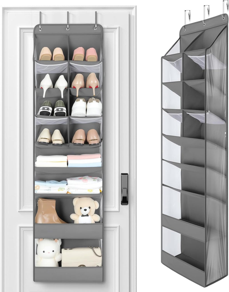 Yecaye Over the Door Shoe Organizer Hanging with Large Pockets