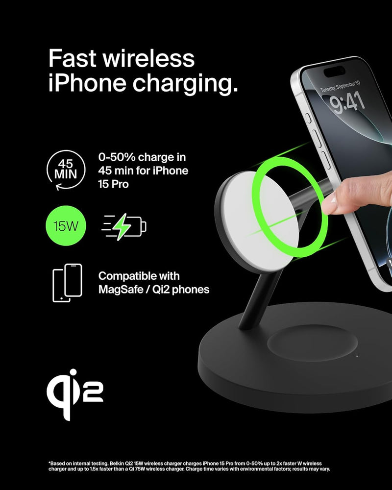 Belkin MagSafe-Compatible Charger 3-in-1 Wireless Charging Station