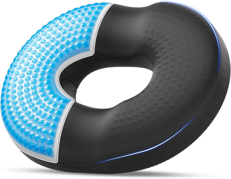 Donut Pillow Seat Cushion - Memory Foam Cooling Gel