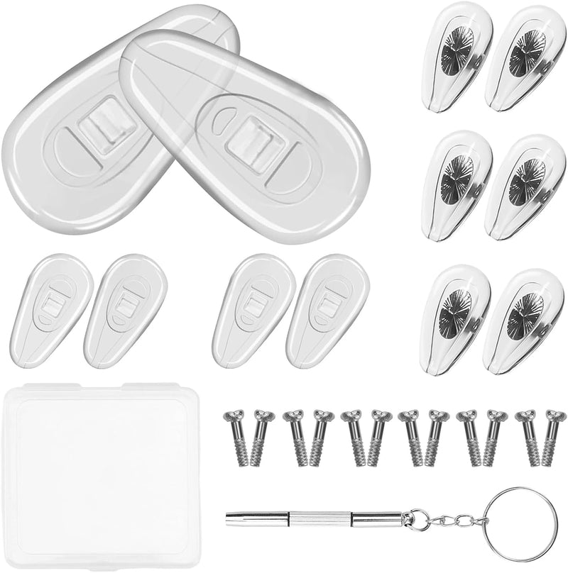 Eyeglass Nose Pads (6 Pairs), Eyeglass Repair Kit