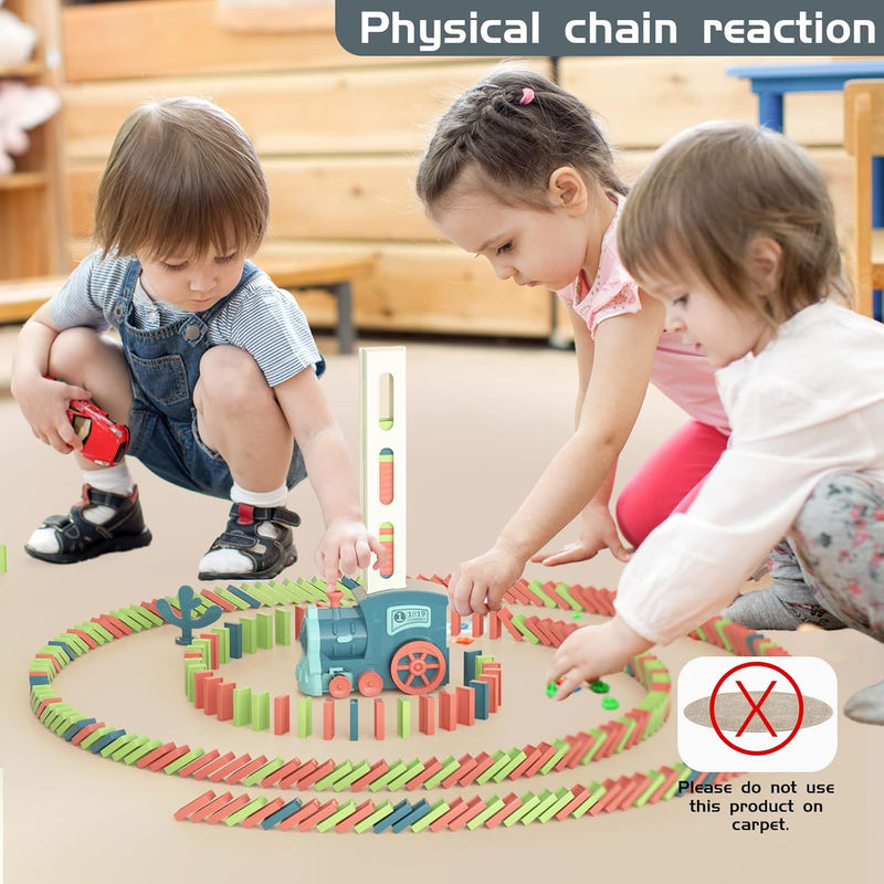 Domino Train Toy for Kids, Automatic Stacking Set