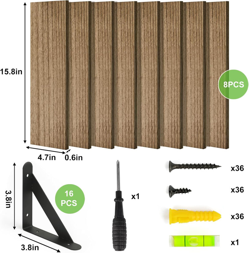 Fixwal Floating Shelves Width 4.7in Rustic Wood Wall Shelves