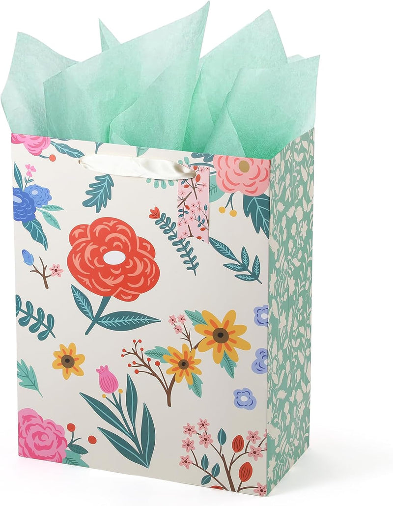 Sawnfay Gift Bag - 13'' Large Flower Gift Bag