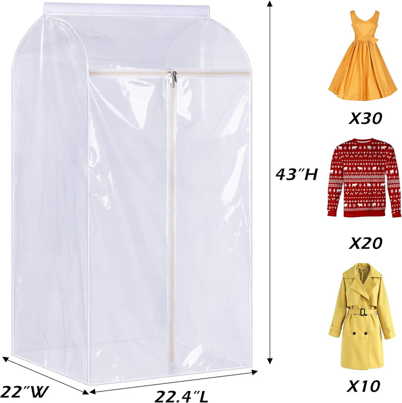 KEETDY 43" Hanging Garment Bags for Closet Storage
