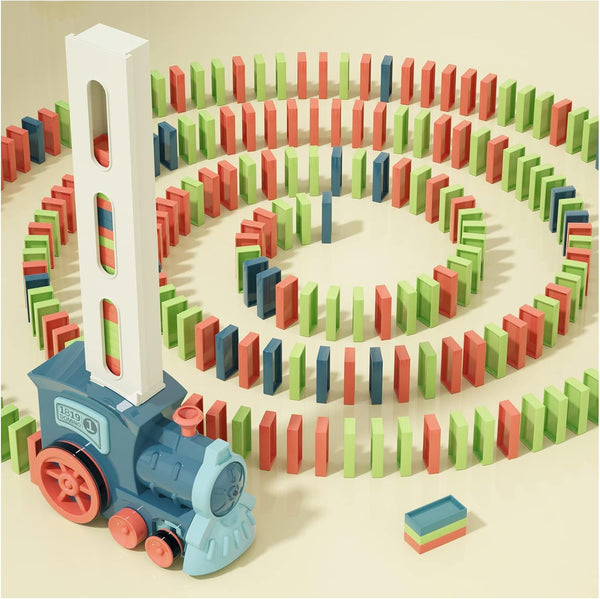 Domino Train Toy for Kids, Automatic Stacking Set