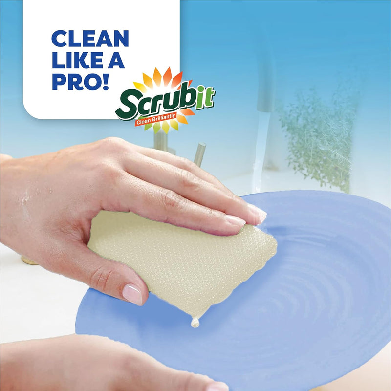Multi-Purpose Scouring Pad by Scrub-It - Non-Scratch Cleaning Dobie Pads