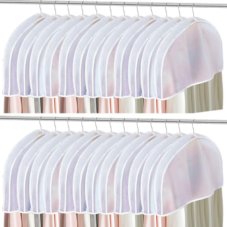 24PCS Garment Covers For Hanging Clothes, Shoulder Covers