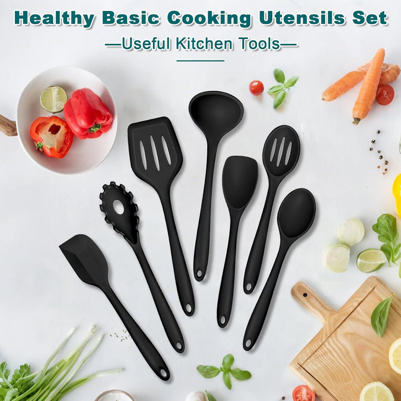 Silicone Cooking Utensil Set of 7 kitchen tools