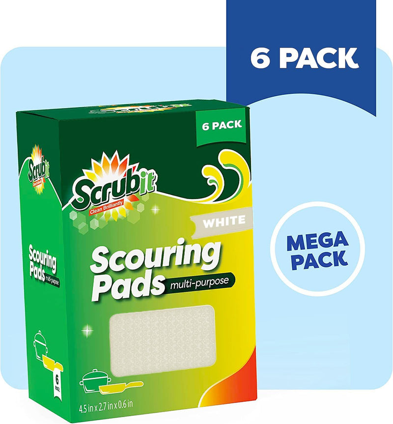 Multi-Purpose Scouring Pad by Scrub-It - Non-Scratch Cleaning Dobie Pads