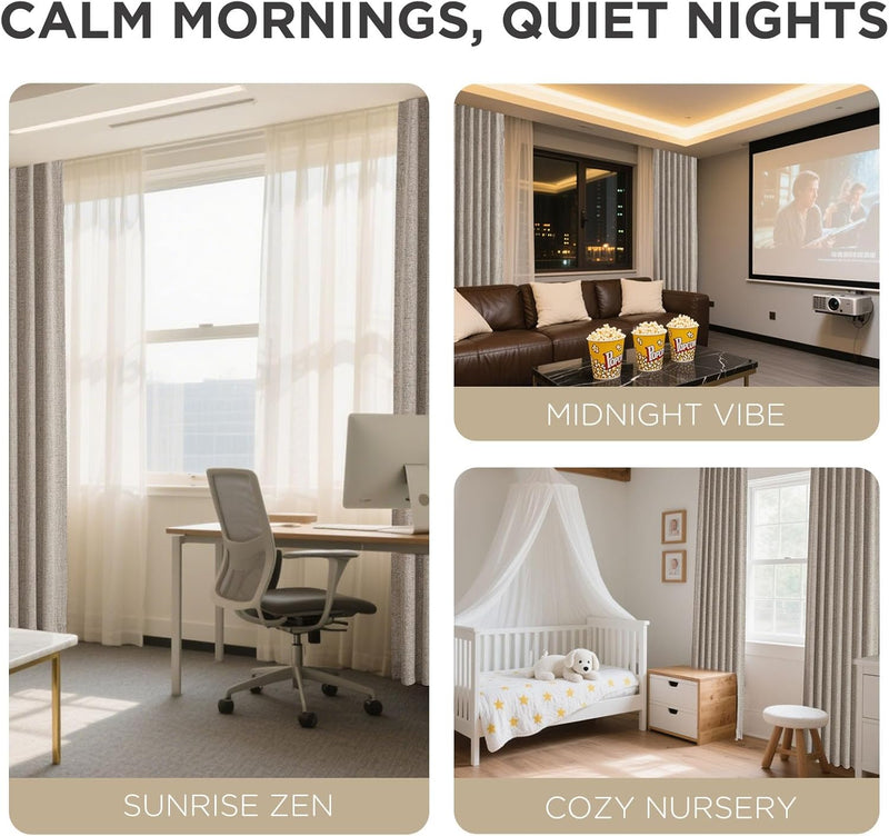 Blackout Curtains for Bedroom - 108 Inch Long 100% Light Blocking