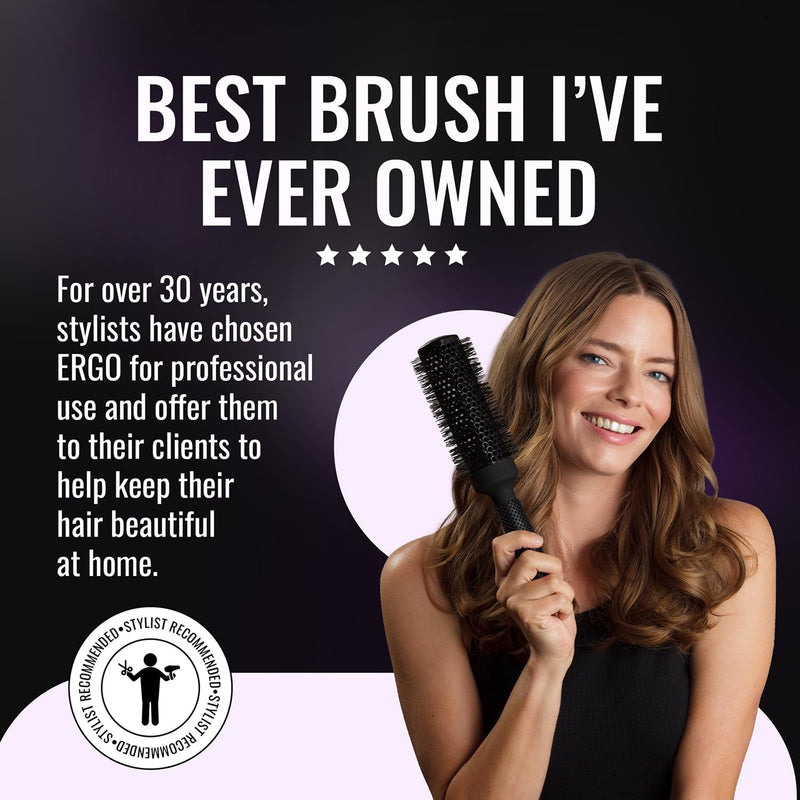 ERGO Ceramic Ionic Round Brush for Blow Out
