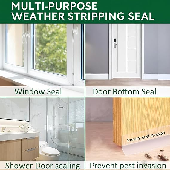Feet Silicone Weather Stripping Door Seal