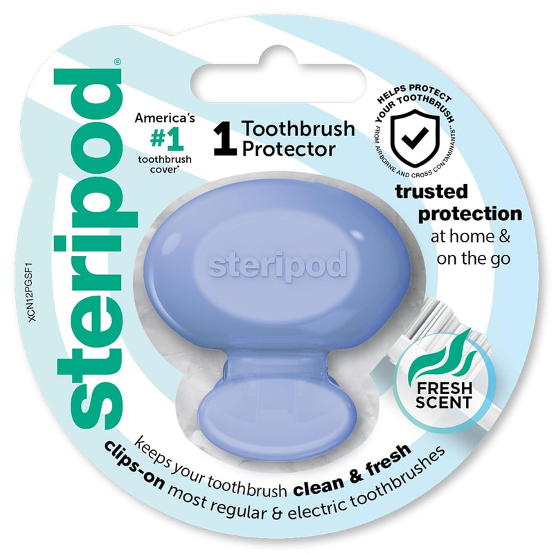Steripod Clip-On Toothbrush Protector Keeps Toothbrush Fresh and Clean