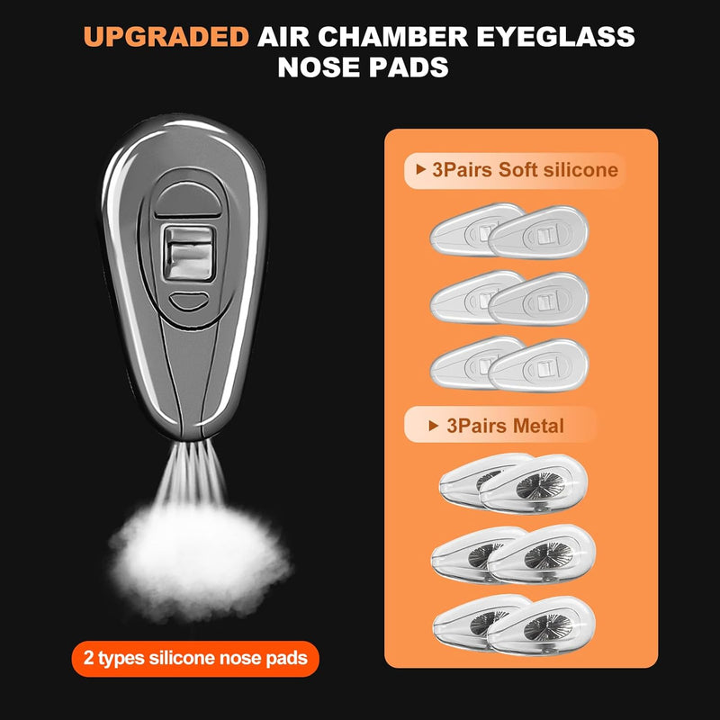 Eyeglass Nose Pads (6 Pairs), Eyeglass Repair Kit