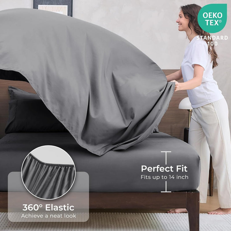 HEVUMYI California King Comforter Set - 7-Piece All Season Bed
