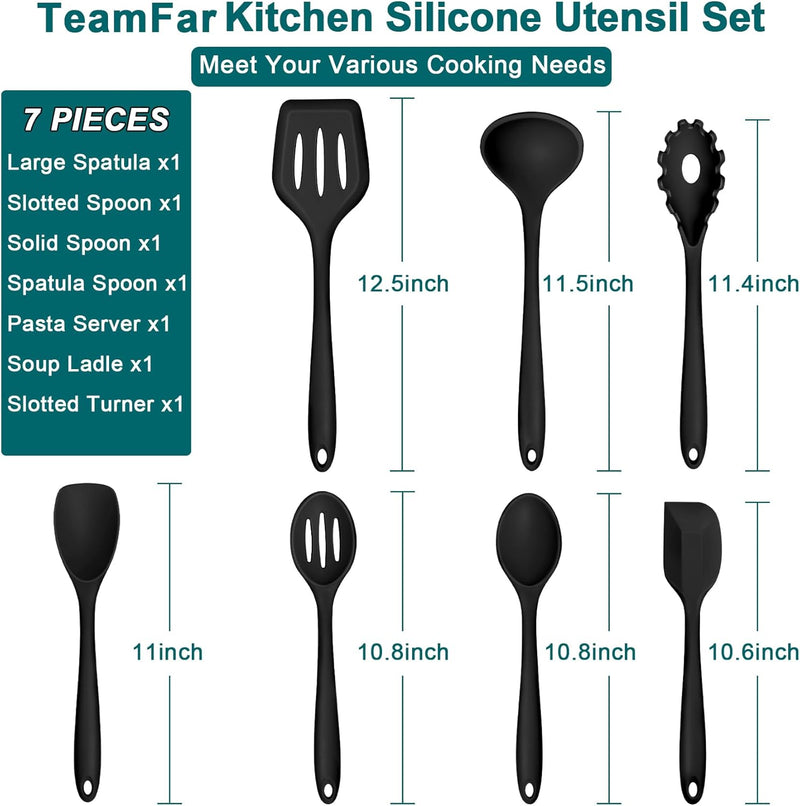 Silicone Cooking Utensil Set of 7 kitchen tools