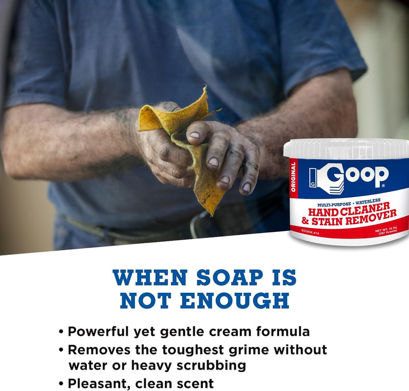 GOOP Multi-Purpose Hand Cleaner- Waterless Hand Degreaser