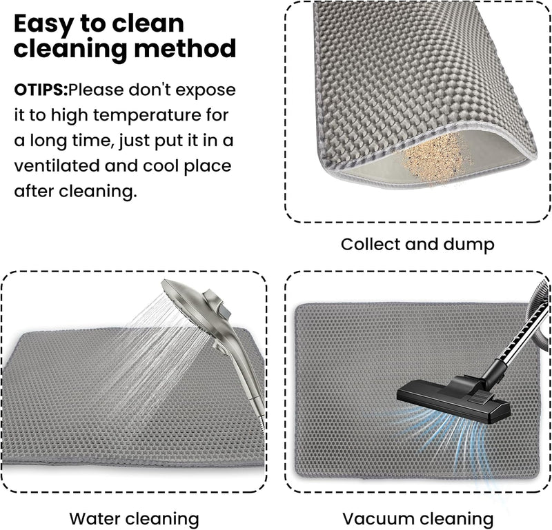 Cat Litter Box Mat Double Layer Trapping Mat