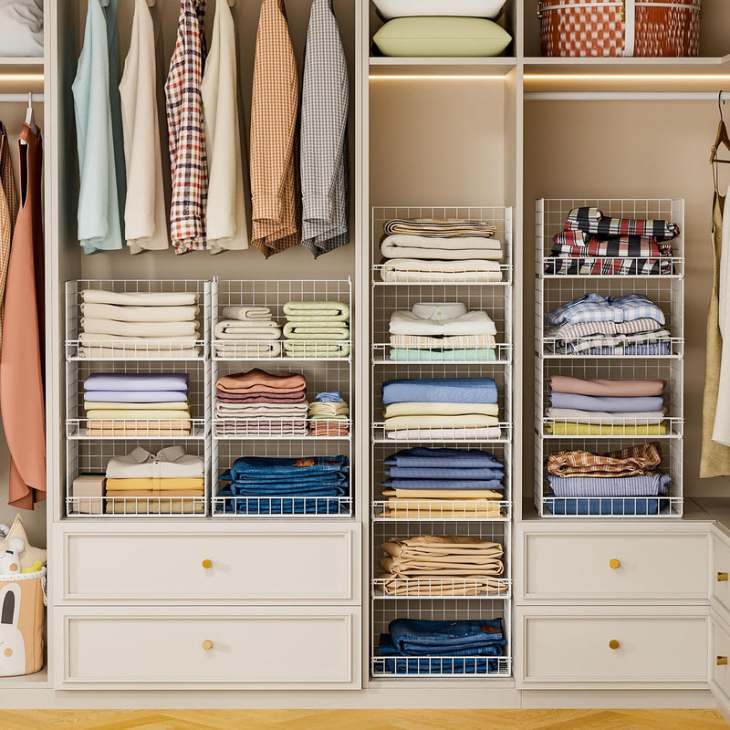 6-Tier Stackable Closet Organizers and Storage Shelves