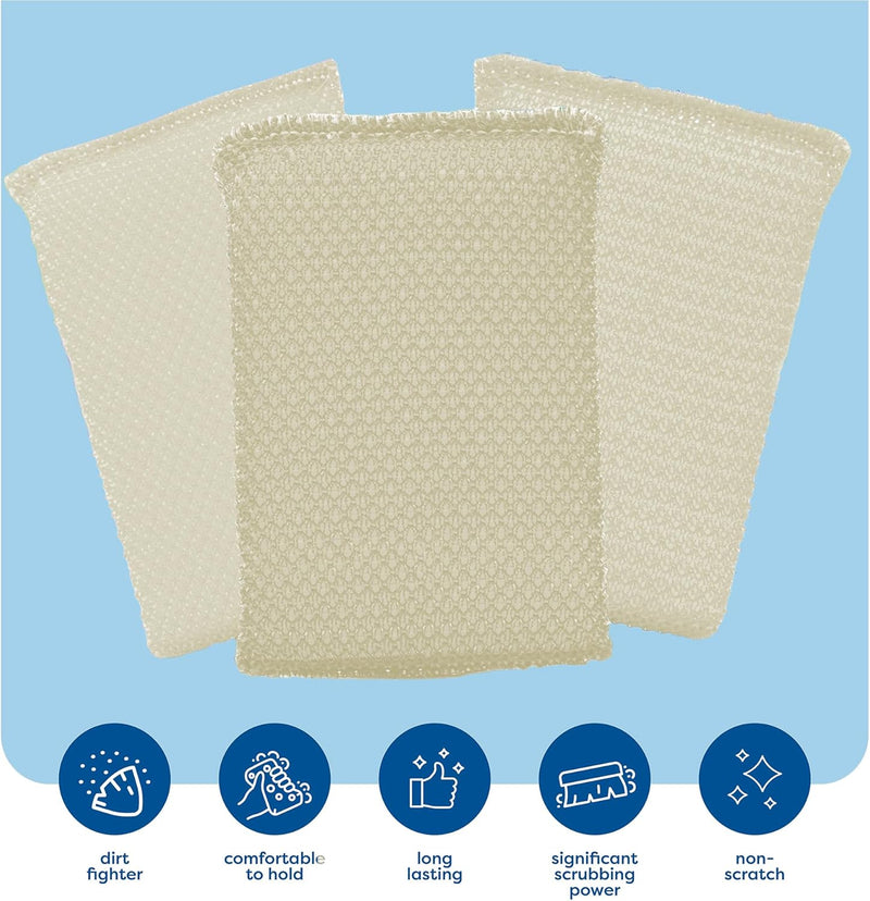 Multi-Purpose Scouring Pad by Scrub-It - Non-Scratch Cleaning Dobie Pads