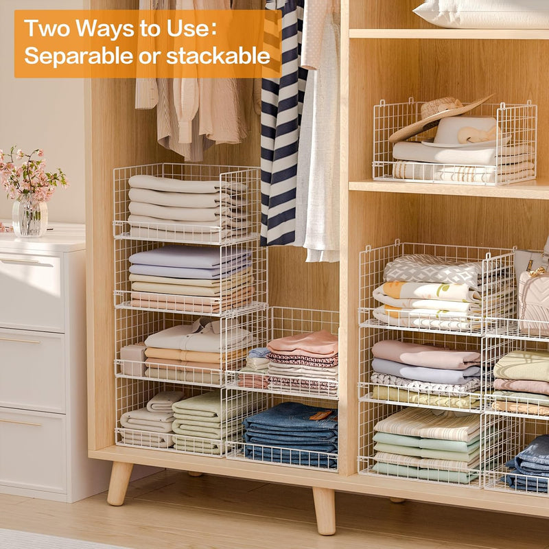 6-Tier Stackable Closet Organizers and Storage Shelves