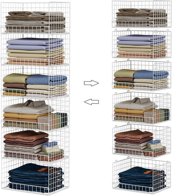 6-Tier Stackable Closet Organizers and Storage Shelves
