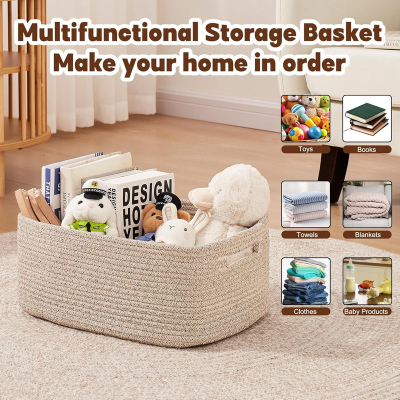OIAHOMY Storage Basket for Shelves Closet Cube Storage Bins