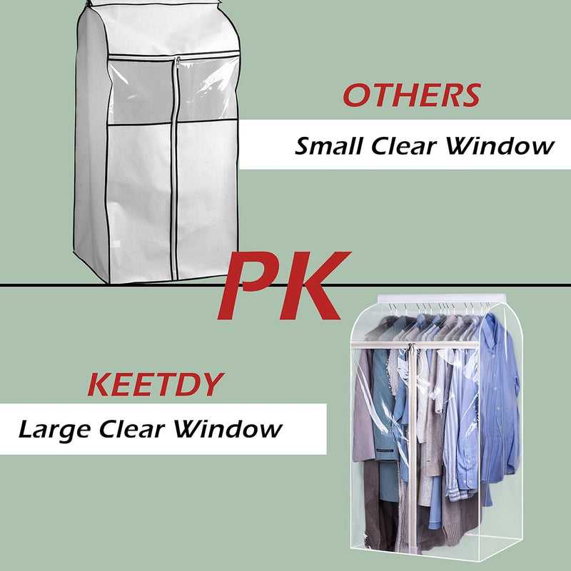 KEETDY 43" Hanging Garment Bags for Closet Storage