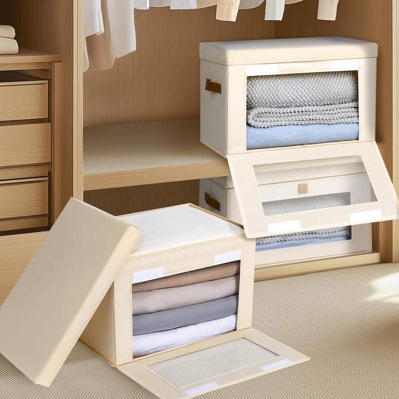Large Closet Storage Organizer - Clothes Storage Bins with Handles