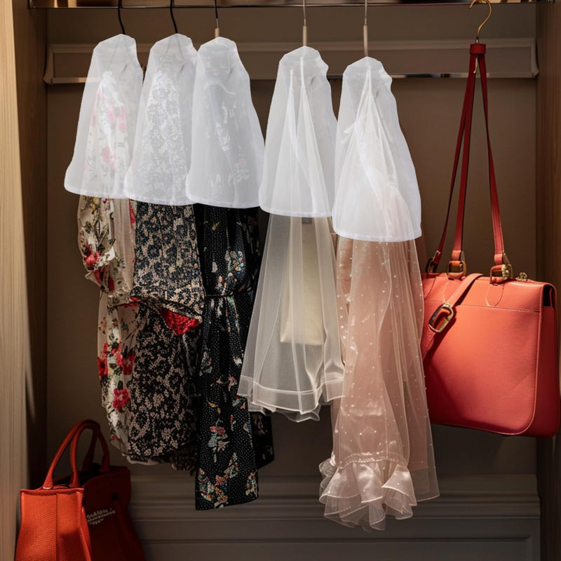 24PCS Garment Covers For Hanging Clothes, Shoulder Covers