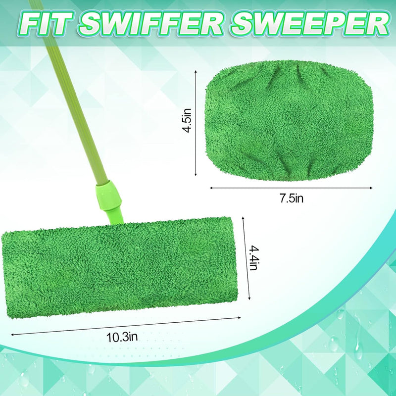 8 Pack Reusable Wet Mop Pads Refills Compatible with Swiffer Sweeper Mops