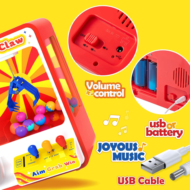 JOYIN Claw Machine Arcade Toy and Rechargable Dispenser Toys
