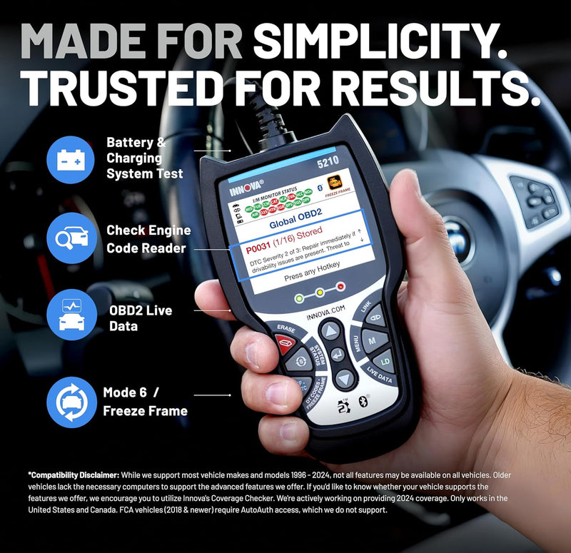 Innova 5210 OBD2 Scanner & Engine Code Reader