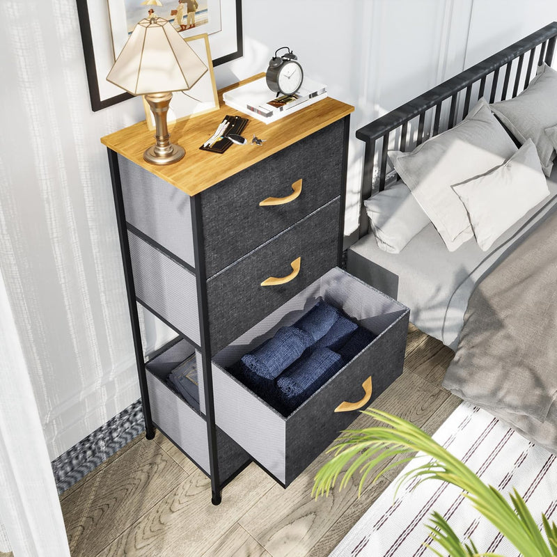 YITAHOME Dresser with 4 Drawers - Fabric Storage Tower,