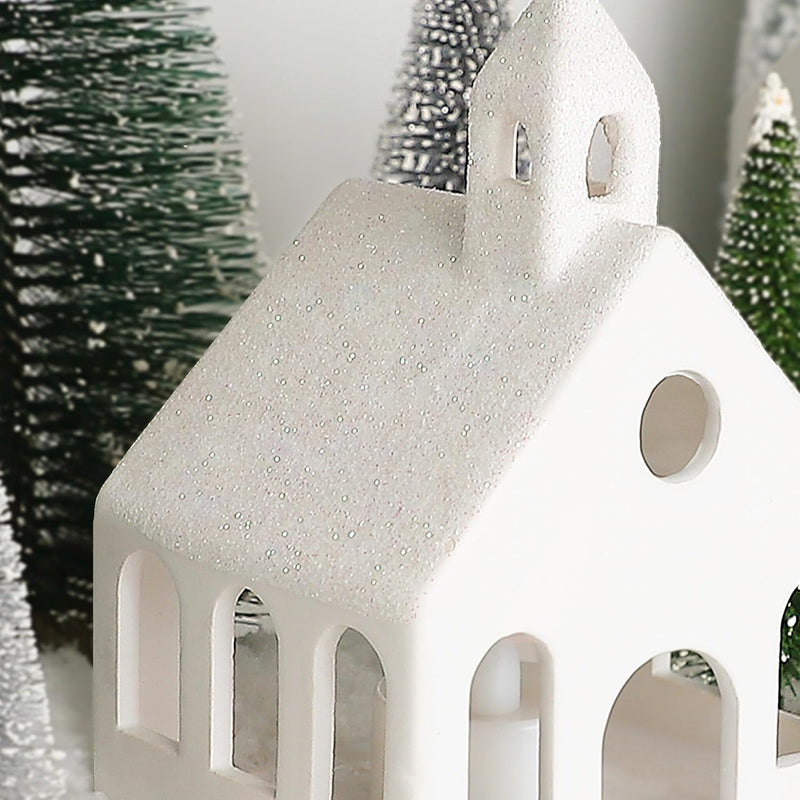 Christmas Decorations - Christmas Village Sets of 5 Lighted Ceramic Houses