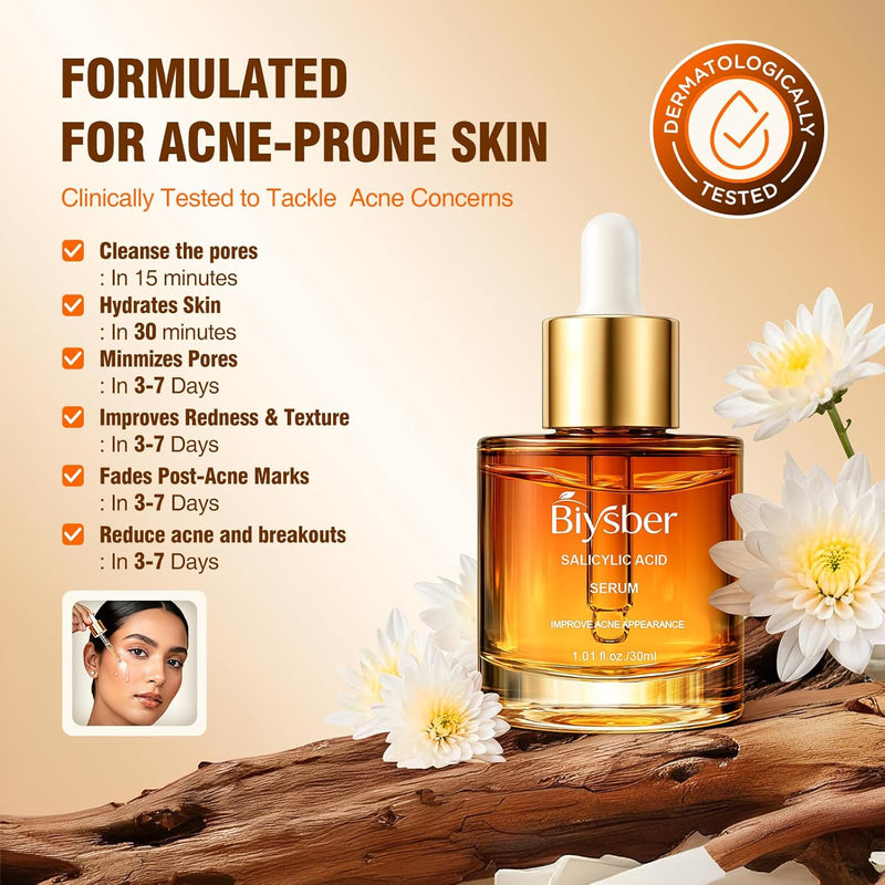 Salicylic Acid 2% Serum Solution for Face  Gently Exfoliating Facial Serum