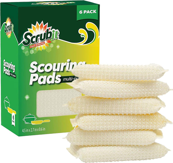 Multi-Purpose Scouring Pad by Scrub-It - Non-Scratch Cleaning Dobie Pads