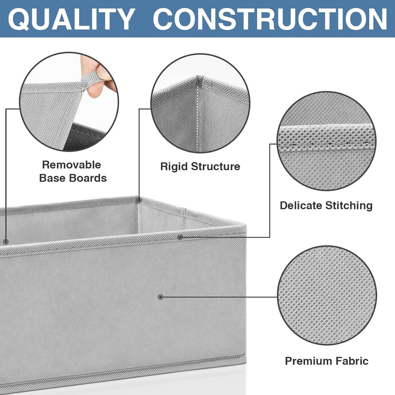 Criusia Drawer Organizer for Clothing, 12 Pack Sock Underwear Drawer
