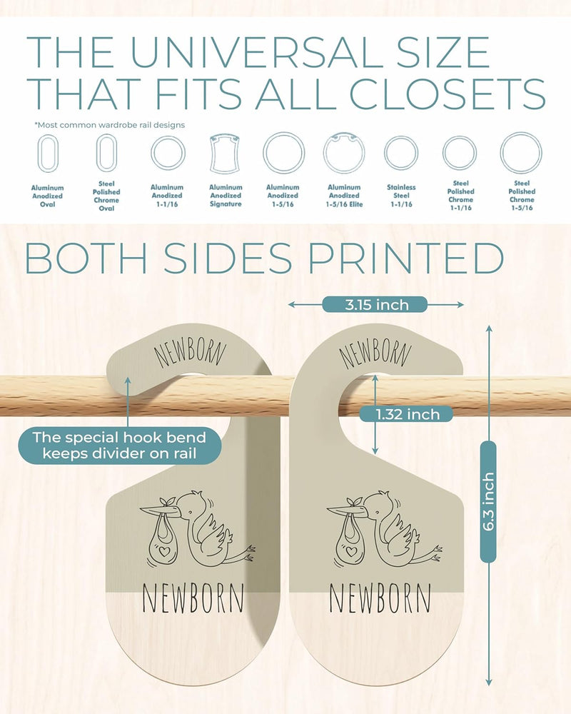 Baby Clothes Dividers For Closet - Wooden Baby Clothes Organizer