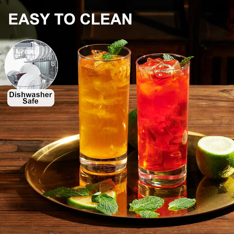 PARACITY Highball Glasses Set of 2, Drinking Glasses 10 Oz