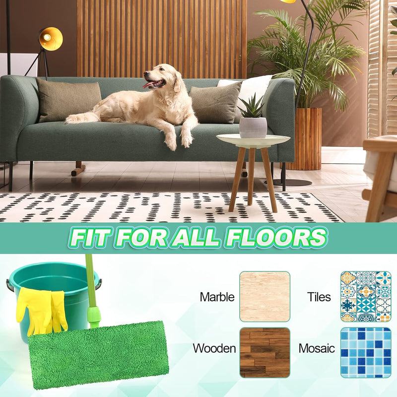 8 Pack Reusable Wet Mop Pads Refills Compatible with Swiffer Sweeper Mops