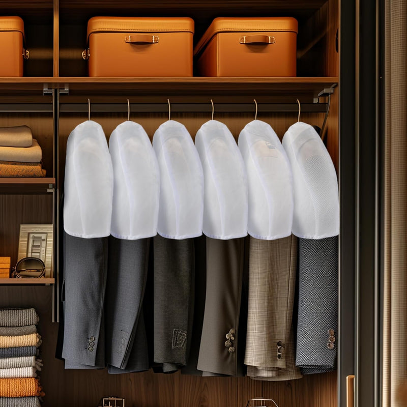 24PCS Garment Covers For Hanging Clothes, Shoulder Covers