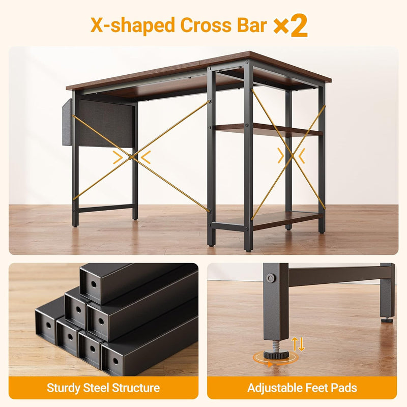 CubiCubi L-Shaped Computer Desk