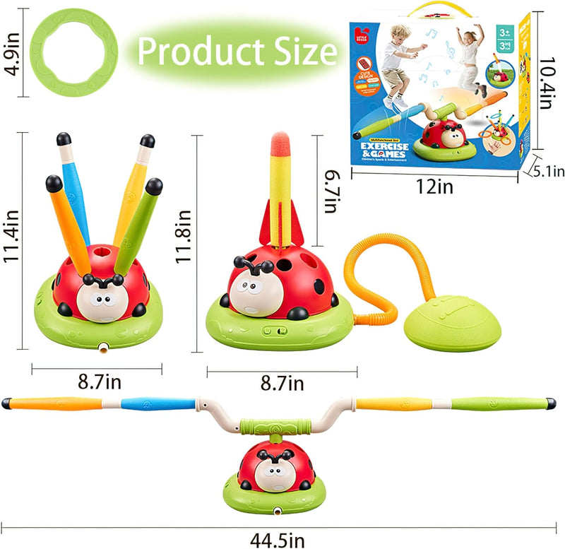 Powza Musical Jump Toss Ring Game