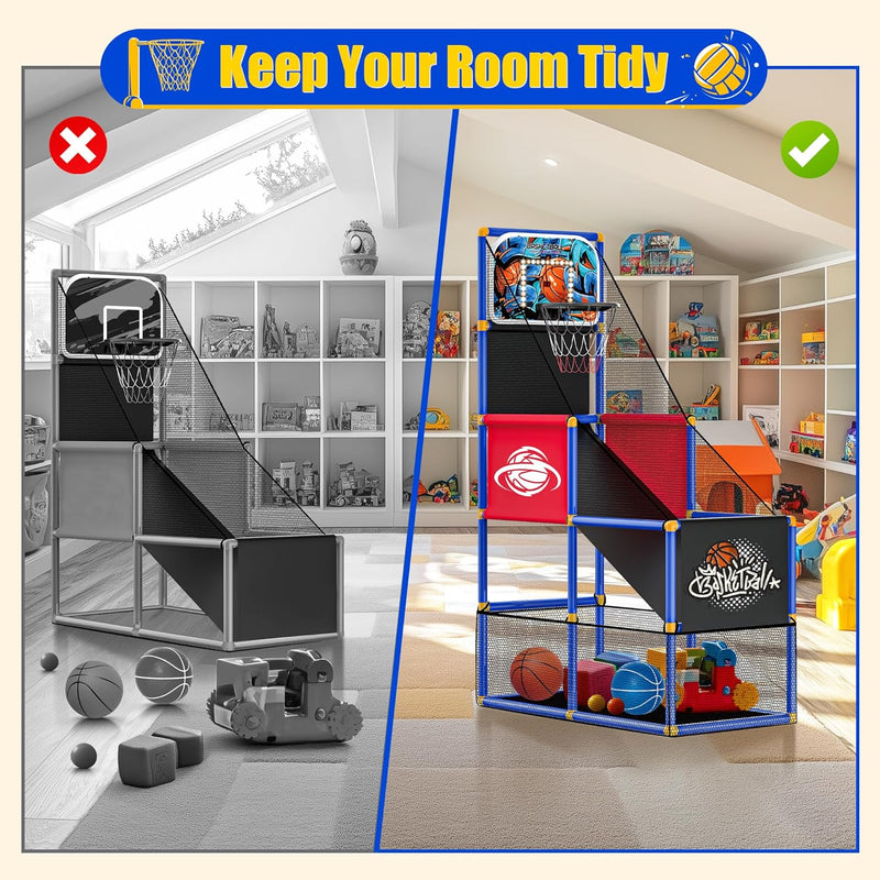 Kids Arcade Basketball Hoop Indoor Game