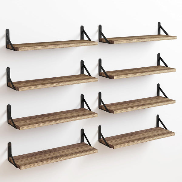 Fixwal Floating Shelves Width 4.7in Rustic Wood Wall Shelves