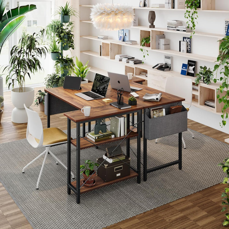 CubiCubi L-Shaped Computer Desk