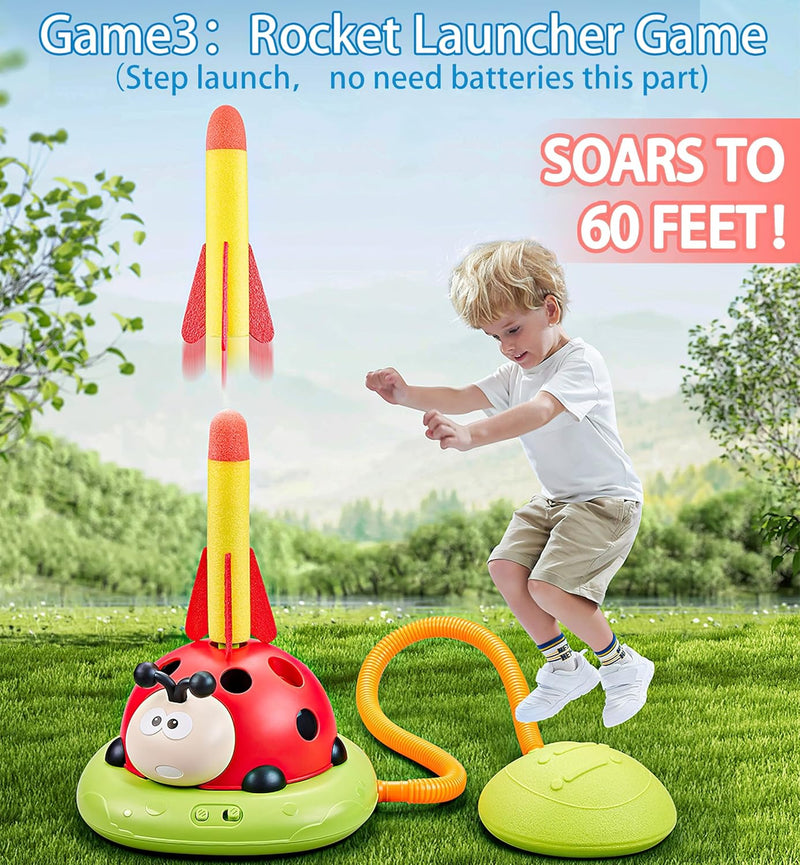 Powza Musical Jump Toss Ring Game