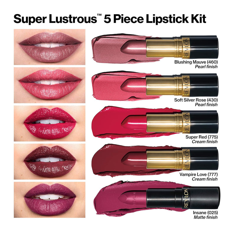 Revlon Super Lustrous 5-Piece Lipstick Gift Set