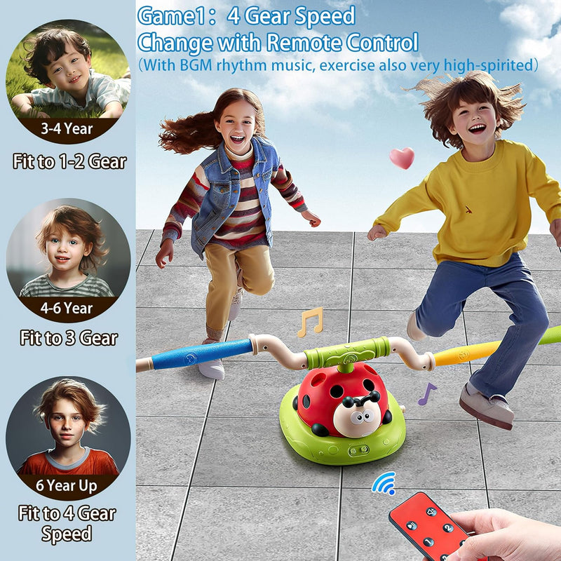 Powza Musical Jump Toss Ring Game